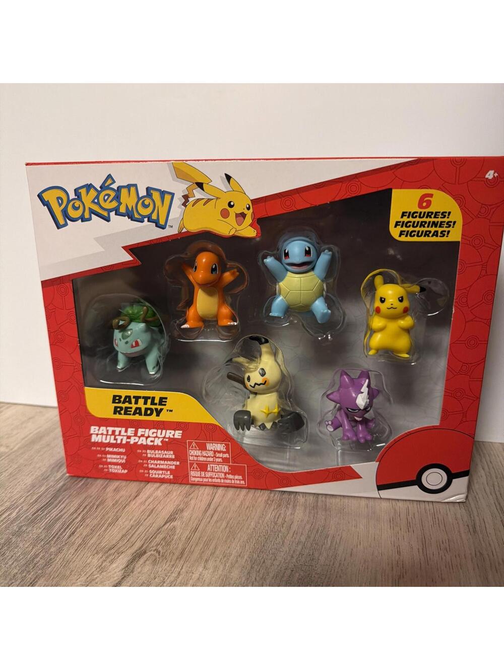 Pokemon Battle Feature Pikachu Mimikyu Toxel Bulbasaur Charmander Squirtle